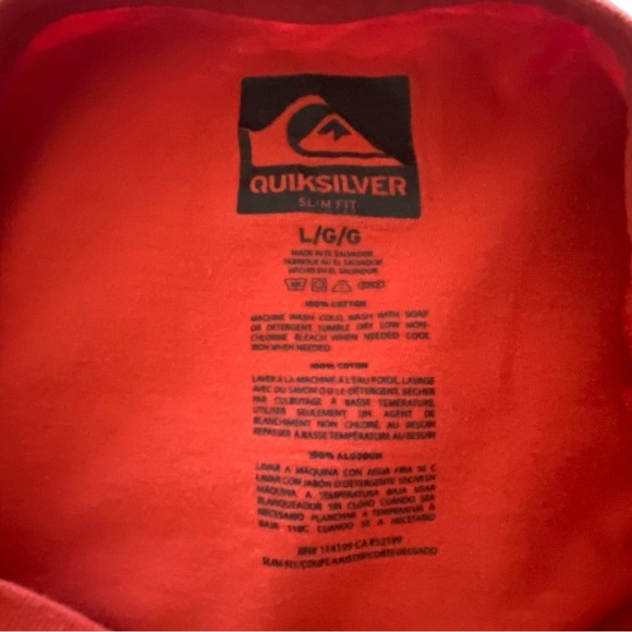 QUIKSILVER Surf Slim Fit Tee Shirt Men L Large - Picture 4 of 5